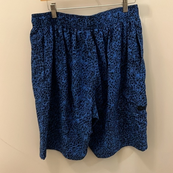 Coolibar Men’s Swim Trunks Sun Protection UPF 50+ Shatter Blue Black Size XL - Picture 4 of 12
